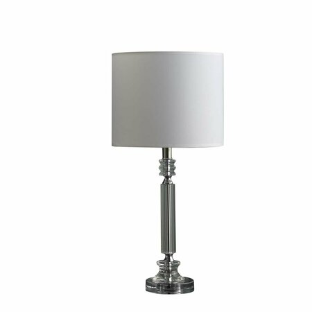 CLING 24.5 in. Mitz Cut Crystal Column Modern Table Lamp CL3116598